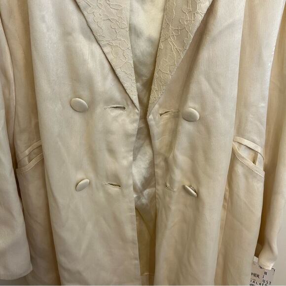 Brenda Knight Free People Cream Lace Blazer XL NWT Double-Breasted - Picture 12 of 14